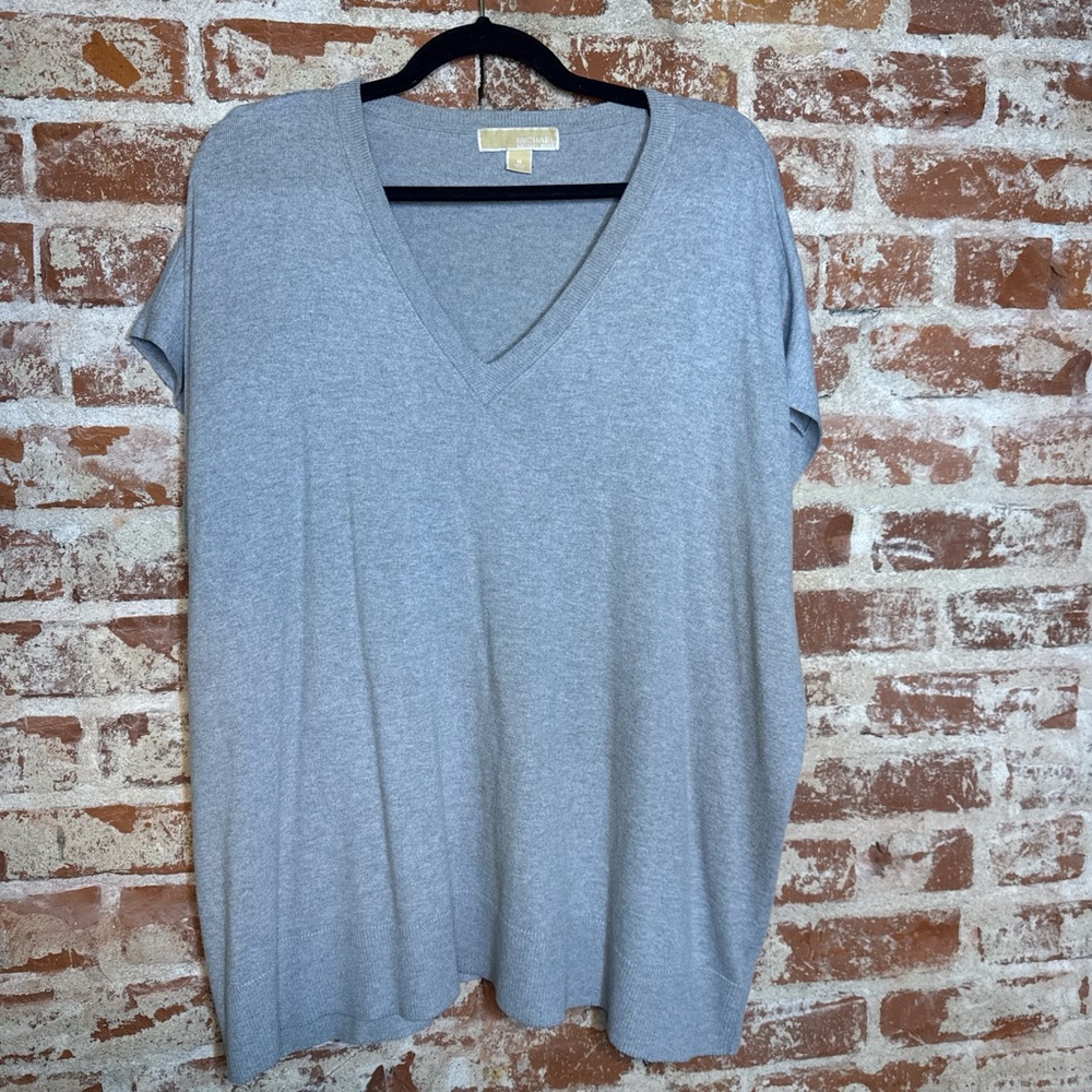 Michael Kors Oversized V-Neck Sweatshirt - Size Medium